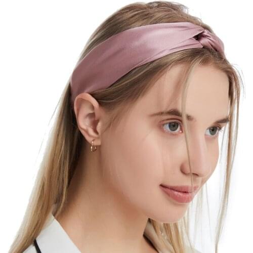 100 Silk Hairbands Natural Mulberry Silk Scrunchie Women Hair Accessories Elastics Girls Silk Headband