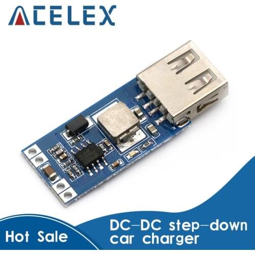 1PCS 9V/12V/24V to 5V DC-DC step-down car charger USB car charger 3A output buck regulator power supply module