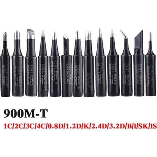 13pcs/lot Lead-free Soldering Iron Tips Solder Tips 900M-T-K 900M-T-I 900M-T-1C/2C/3C/4C For 936 Soldering Station