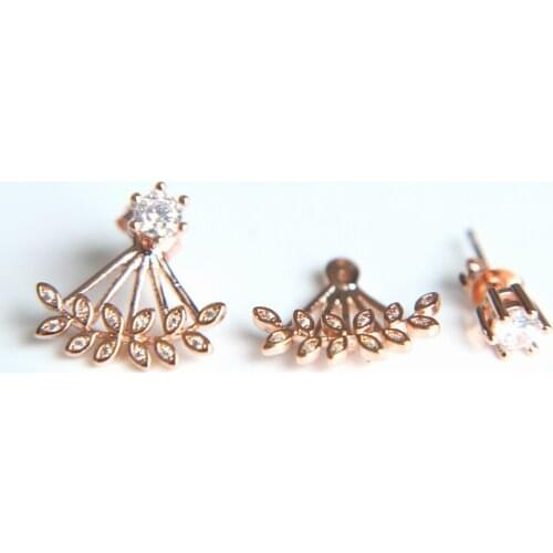 2019 Fashion Bohemian Long Earrings Unique Leaf micro pave cz Earrings For Women Jewelry Gift oorbellen pendientes mujer mod