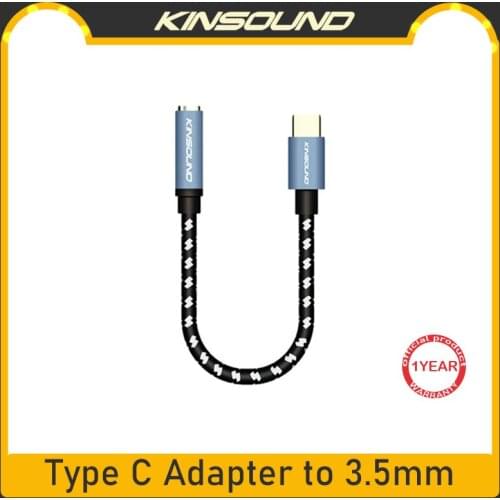 100% AuthenticKINSOUND USB Type C to 3.5 mm Earphone Headphone Audio Adapter Compatible