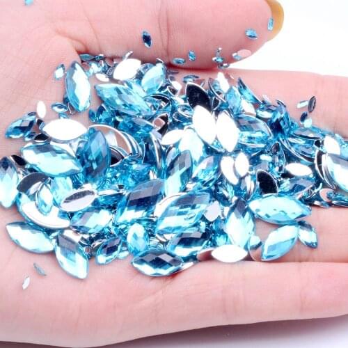 Acrylic Rhinestones Horse Eye 2x4mm 200pcs Round Face Flat back Beads Crystal Stones Shiny For Women Dress Accessories
