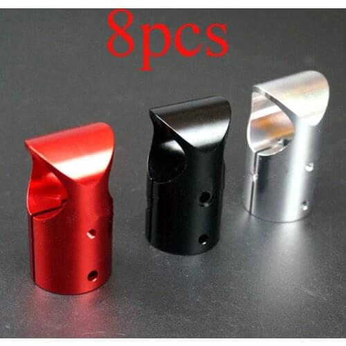 8 Uds aleación de aluminio 20mm trípode Tee duro junta de tres vías D20 tren de aterrizaje tubo de carbono adaptador de conector