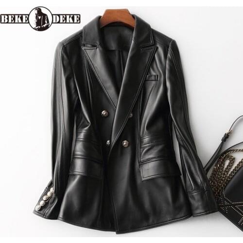 Женские модные кожаные куртки BEKEDEKE China At AliExpress