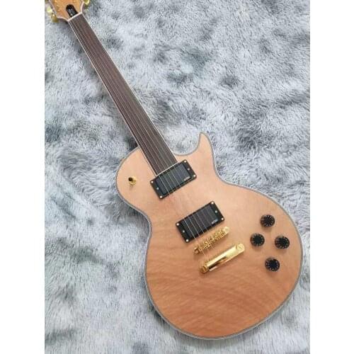 Free transportation, 6-string electric guitar, log color, customizable