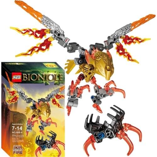 BIONICLE Ikir Creature of Fire Action Figures Building Block Robot Toys For Kids Gift Compatible Major Brand 71303 77pcs/Set