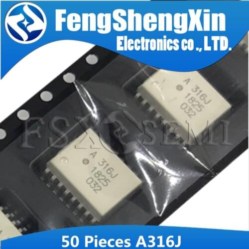 50pcs/lot A316J HCPL-316J HCPL-A316J SOP-16 photoelectric coupler