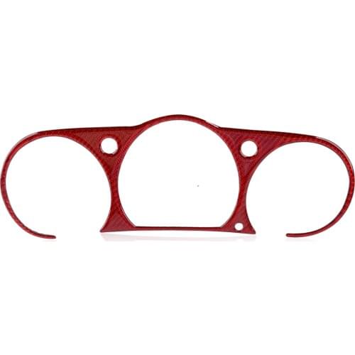Car Red Carbon Fiber Interior Instrument Cluster Panel Cover Trim Fit for Nissan 350Z 2003 2004 2005 2006 2007 2008 2009