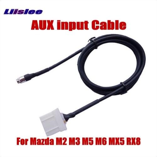 Liislee Original Plugs To AUX Adapter 3.5mm Connector For Mazda M2 M3 M5 M6 MX5 RX8 Car Audio Media Cable Data Music Wire