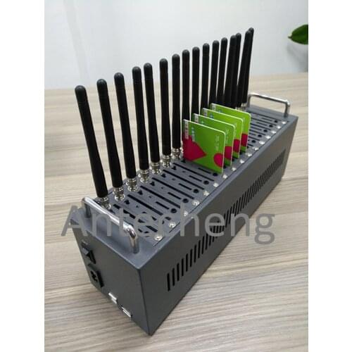 Mass sms sender/receiver 16 port gsm modem pool 850/900/1800/1900 MHz support AT command imei change