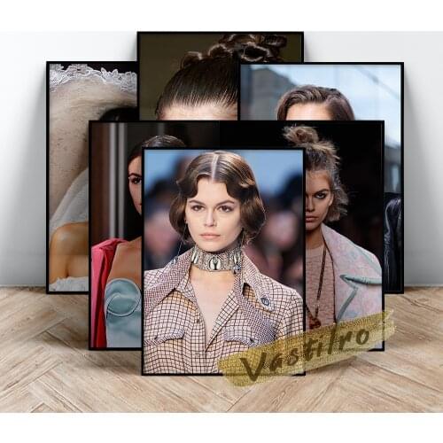 Kaia Jordan Gerber Model Poster, Elegant Goddess Wall Art, Fashion Beauty Prints, Kaia Gerber Character Portrait Wall Picture