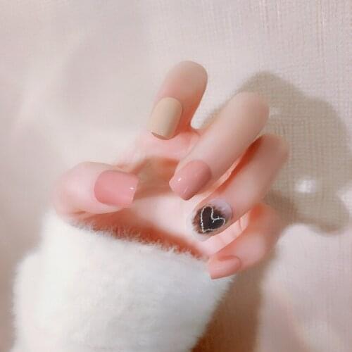 Fashion Charm Pink Artificial Fake Nails DIY Nail Art Jewelry Decoration Accessories Tools 24pcs/box