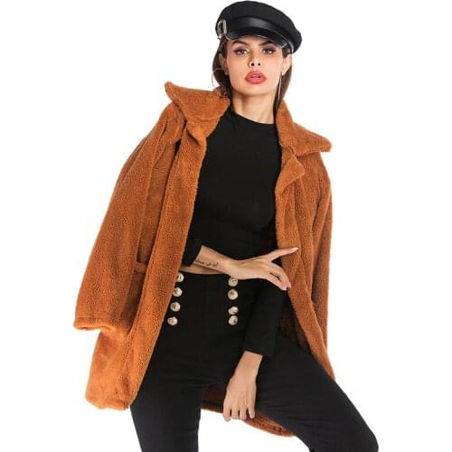 ALALY Fashion Wool Coats and jackets Women Pockets Fall clothes For women Winter coats and jackets elegant Women clothing