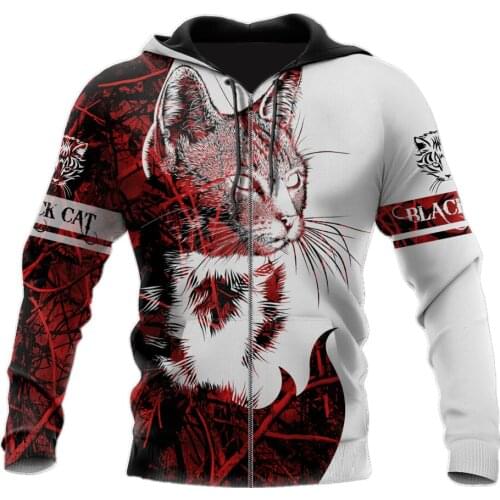 Love Cat 3D Full Printed Men Zipper Hoodie Unisex Casual Harajuku Sweatshirt New Fahion Hoodie DLL10