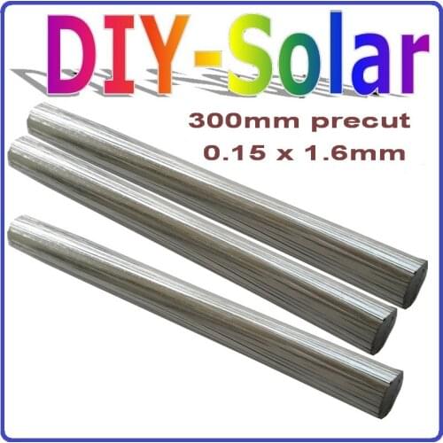 1.6x0.15mm Solar Cells Tabbing Wire, Precut No Lead Solar Cells PV Ribbon for DIY Solar Panels, Solar Cell Tab Wire