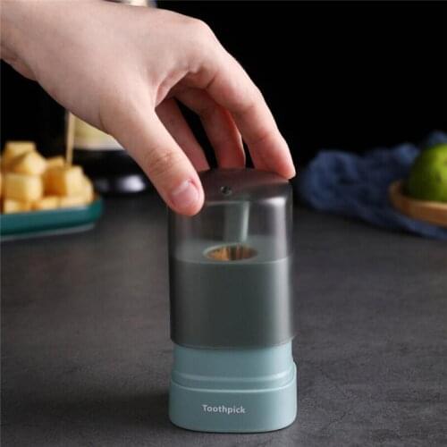 Portable Automatic Toothpick Box Transparent Window Pop-Up Toothpick Container Anti-Skid Storage Box Kitchen Tool New