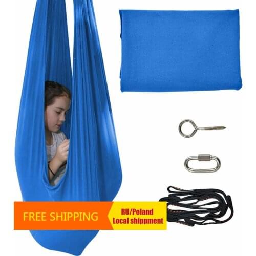 Quility Indoor Therapy Swing for Kids with Special Needs Lycra Snuggle Swing Cuddle Hammock for Children