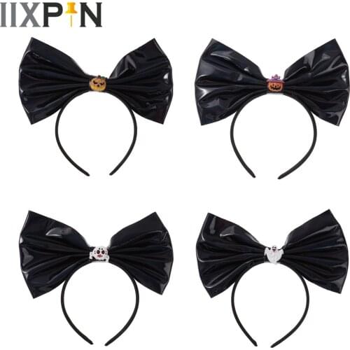Halloween Party Roleplay Props Big Bowknot Cute Anime Cosplay Headband Costume Accessories Pumpkin Ghost Headband Handwear