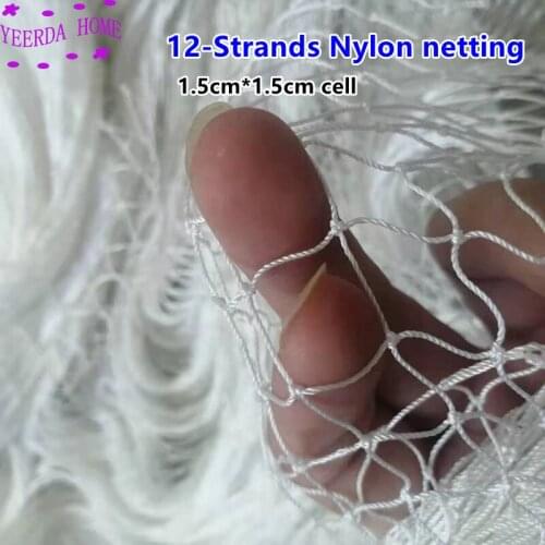 2x5m Knotted Nylon Netting 12-Strands Soft Nylon Mesh Anti Bird Netting Garden fence and Crops Protective Fencing Mesh