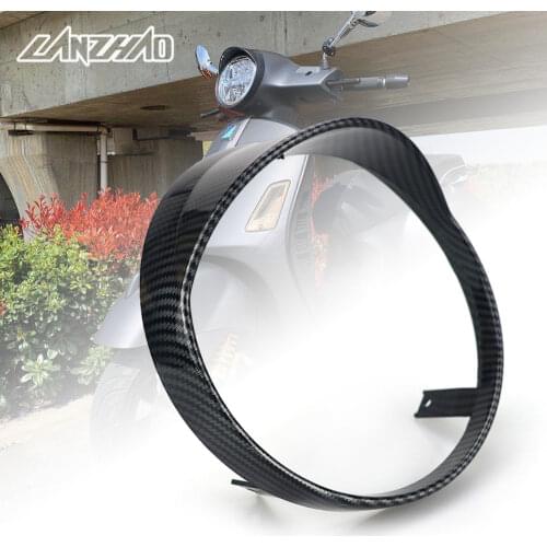 Motorcycle Headlight Cover ABS with Light Blocking Edge Black Carbon Silver for Vespa GTS 250 300 2018 2019 2020