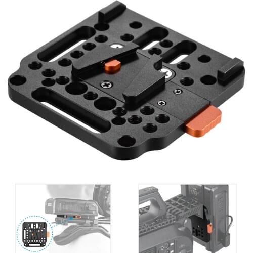 V-Lock Quick Release Plate Aluminum Alloy 1/4 Inch M3 M4 Countersink 1/4 Inch Thread for V-Mount Battery