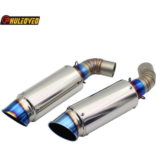 Carbon Fiber Whole Set Motorcycle Exhaust Pipe Muffler Escape Damper for Du ca ti 796 795 696 695 Motorbike Muffler Link Pipe