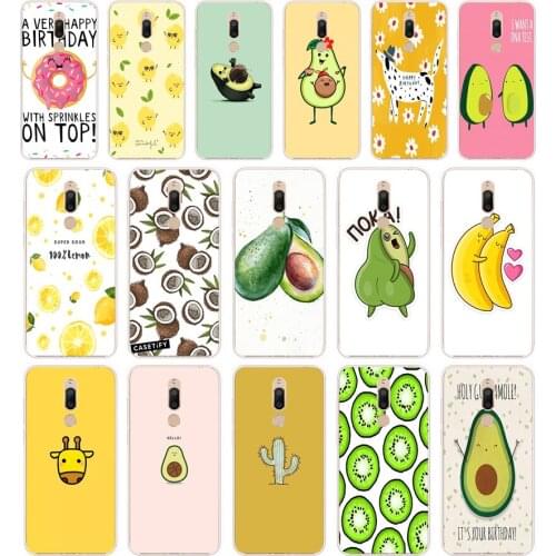 071FG Cute Avocado Food Pattern gift Soft Silicone Tpu Cover phone Case for Meizu M5 M5C M5S Note M6 M6S M6T case