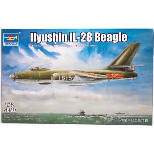 1:72 Ilyushn Il-28 Beagle Light Bomber Military Aircraft Plastic Assembly Model Toy
