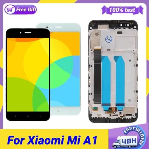 100% Original 5.5" For Xiaomi Mi A1 Mi 5X MiA1 MA1 5X M5X Mi5x LCD Display Touch Screen Digitizer Assembly Sensor with Frame