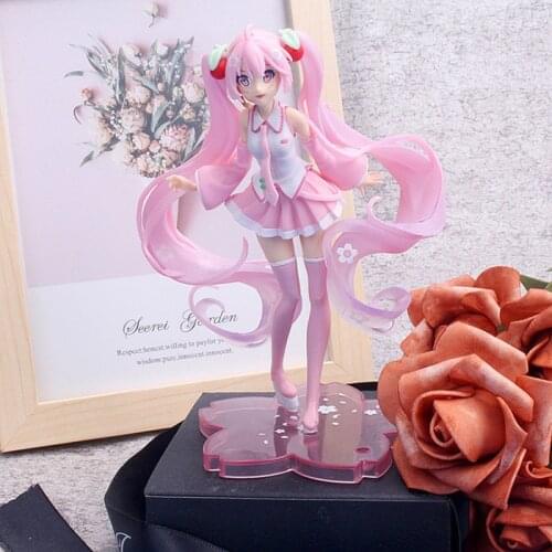 14cm Anime Pink Sakura Action Figures Toys Girls PVC Figure Model Toys Gift Collectible Model Decorations Doll Toys for Children