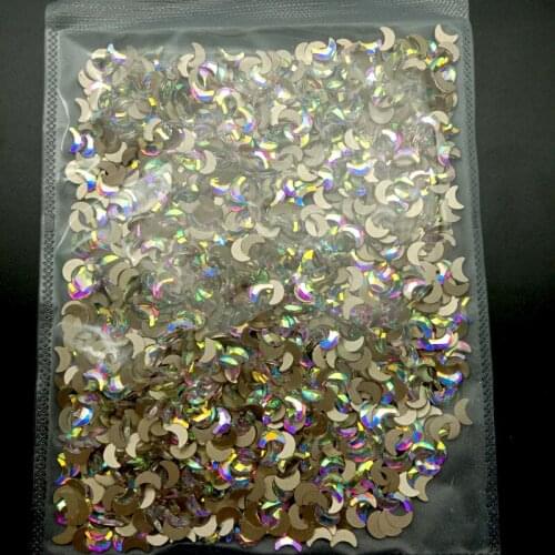 1440pcs/pack Wholesale Nail Art Rhinestones Flat Crystal AB Shaped Moon Diamonds Rectangle Butterfly Glass Stons For Nail Art