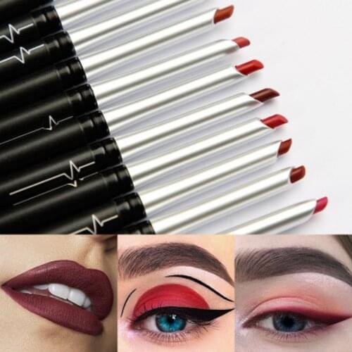 17 colors Stereo Matte Lip Liner Lipstick Pen Lip Gloss Easy to carry Makeup Eye shadow Eyeliner Beauty Lipstick Lipliner Pen