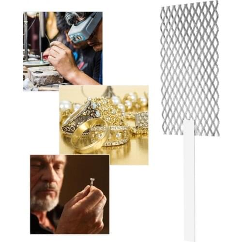20*5cm Platinized Titanium Mesh Anode Rhodium Jewelry Plating Plater Tool Mesh With Handle Jewelry Tool Jeweler goldsmith tool