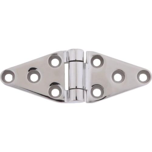 304 Stainless Steel Mirror Polished 8 Holes Door Hinge for Boat