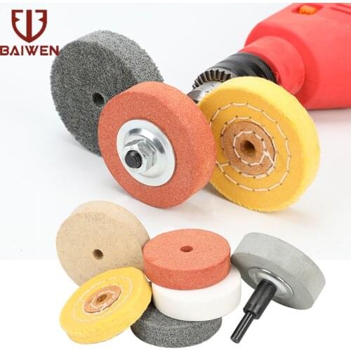 75mm Grinding Wheel Polishing Pad 3 Inch Round Ceramic/Wool/Fiber Grinding Disc Metal Abrasive Bench Grinder Rotary Tools
