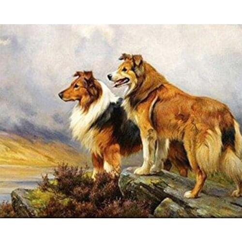 Diamond painting cross stitch Animal diamond mosaic embroidery Wolf on the cliff running full rhinestone decoration painting