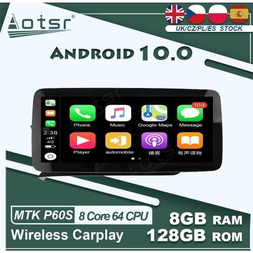 12.5 INCH Android 8+128GB Car GPS Navigation Multimedia Player For Mercedes Benz C Class 2011- 2014 Stereo Video 4G LTE carplay