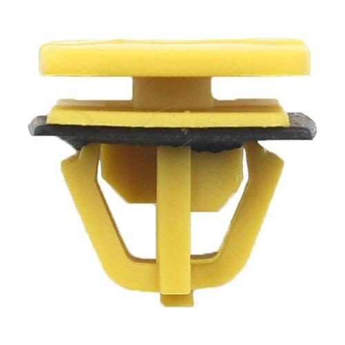 Auto yellow plastic clip retainer Door Sill Strip trim panel Retaining clip Fastener with Black Gasket For Hyundai