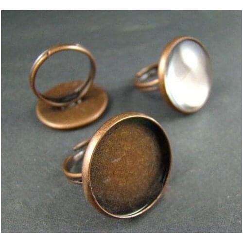 Free shipping!!!!! 200pcs/lot 20MM Antique Copper Round Ring Base