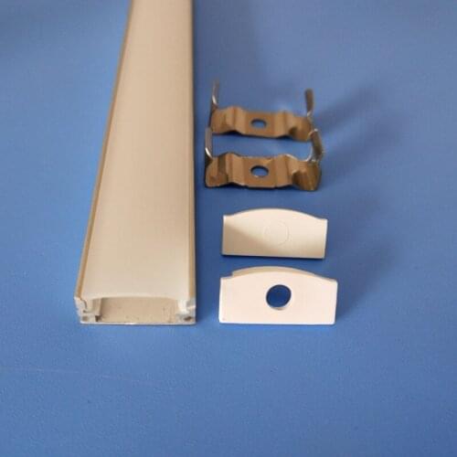 Free Shipping 45PCS 2M LED Strip Aluminum Profile for 5050 5730 LED Hard Bar Light LED Bar Aluminum Channel Housing