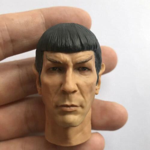 Custom 1/6 Male Soldier TOS Spock Head Sculpt Star Trek Action Figure Toy Collection