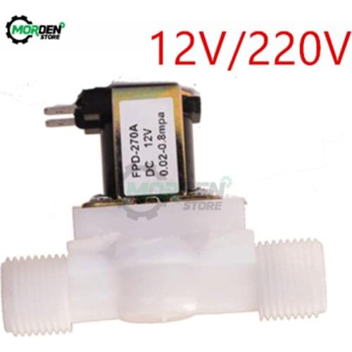 1/2" N/C Solenoid Valve 12V 220V Magnetic Washing Machine Dispenser Drinking Water Pneumatic Pressure Controller Switch