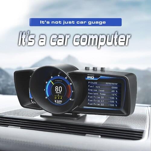 HUD OBD2 GPS Speedometer Gauge Monitor Head Up Digital LCD Display Auto Scanner Trip Computer Accelerator Turbo Brake Test