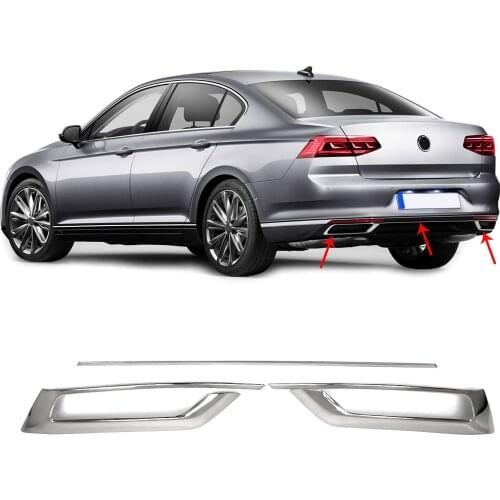 VW Passat B8.5 Chrome Exhaust Frame Diffuser 3 Piece 2019 and After