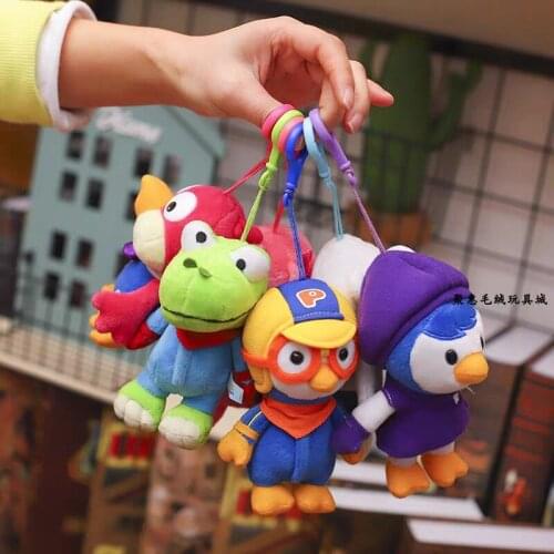 Korean childrens cartoon pororoing Pollock Penguin Lulu plush toy gift for kids doll female bag Pendant