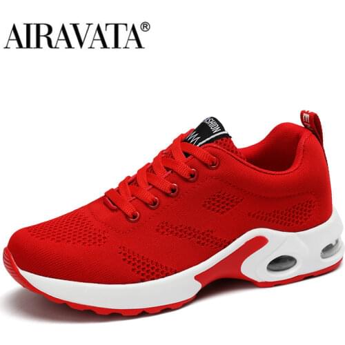 Fashion Women Lightweight Sneakers Running Shoes Outdoor Sports Shoes Breathable Mesh Comfort Running Shoes Air Cushion Lace Up