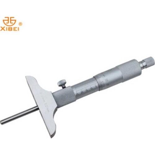 0-25mm 0-50mm 0-100mm 0-150mm Xibei brand Depth Micrometer 0.01mm depth micrometer gauge with rods depth caliper measuring tools