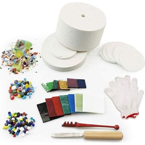 Microwave Kiln and DIY Fusing Glass Jewelry Set，Small Microwave Kiln Kit For Fusing Glass Kiln 10 PCS Set