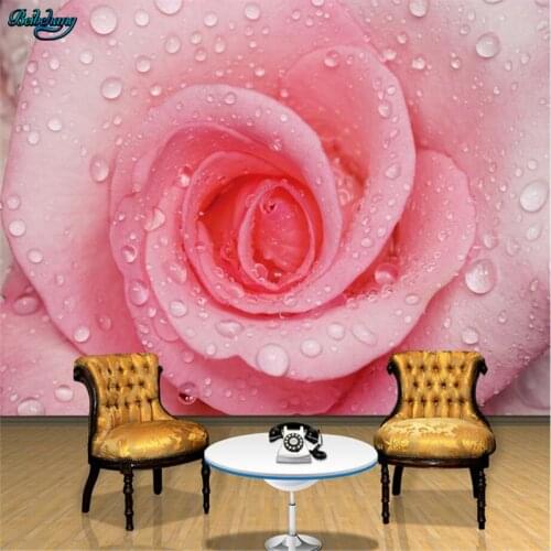 Beibehang Custom wallpaper wallpaper rose flower ornament painted flower mural background wall decoration
