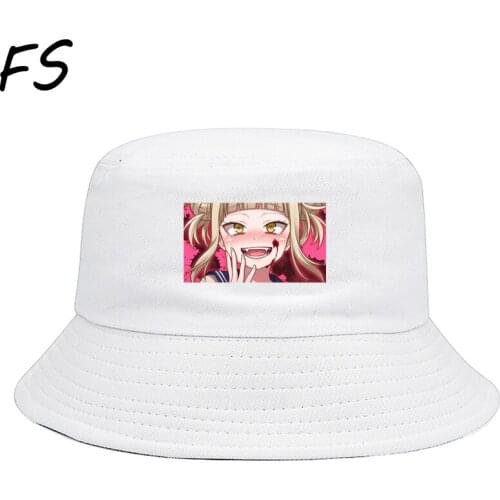 Fashion Summer Reversible Bucket Hat Women Cotton anime Sun Protection Fisherman Cap Panama Hat Bob Gorro Pescador for girls